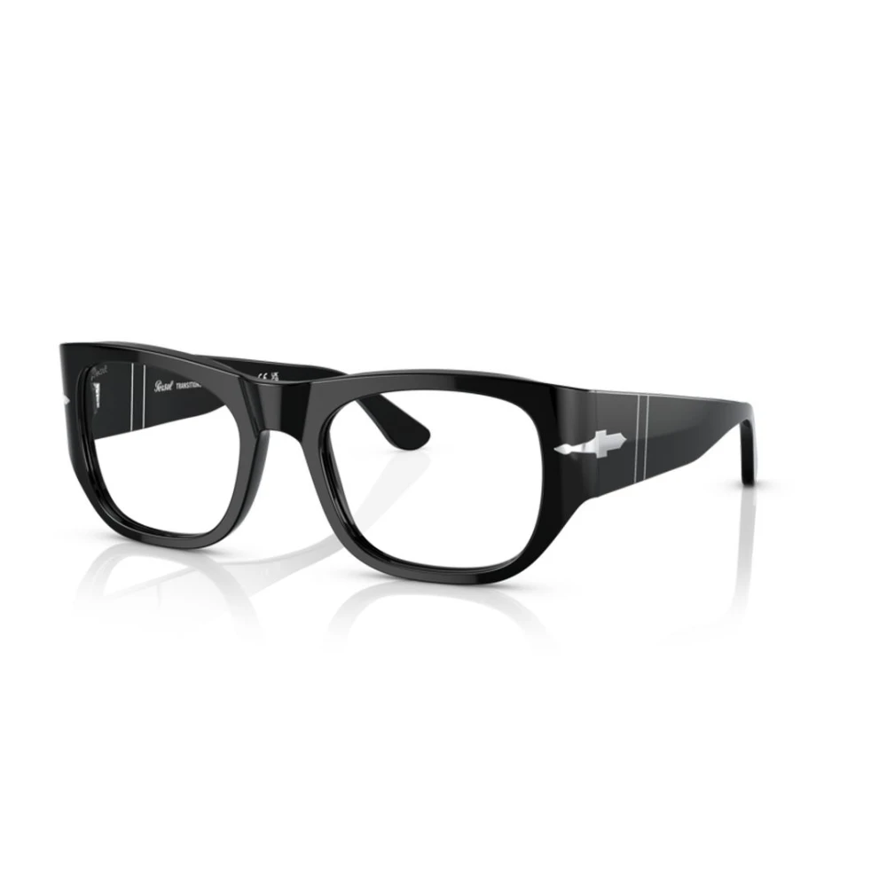 Persol Zwarte Overgang Grijs Zonnebril Black Heren