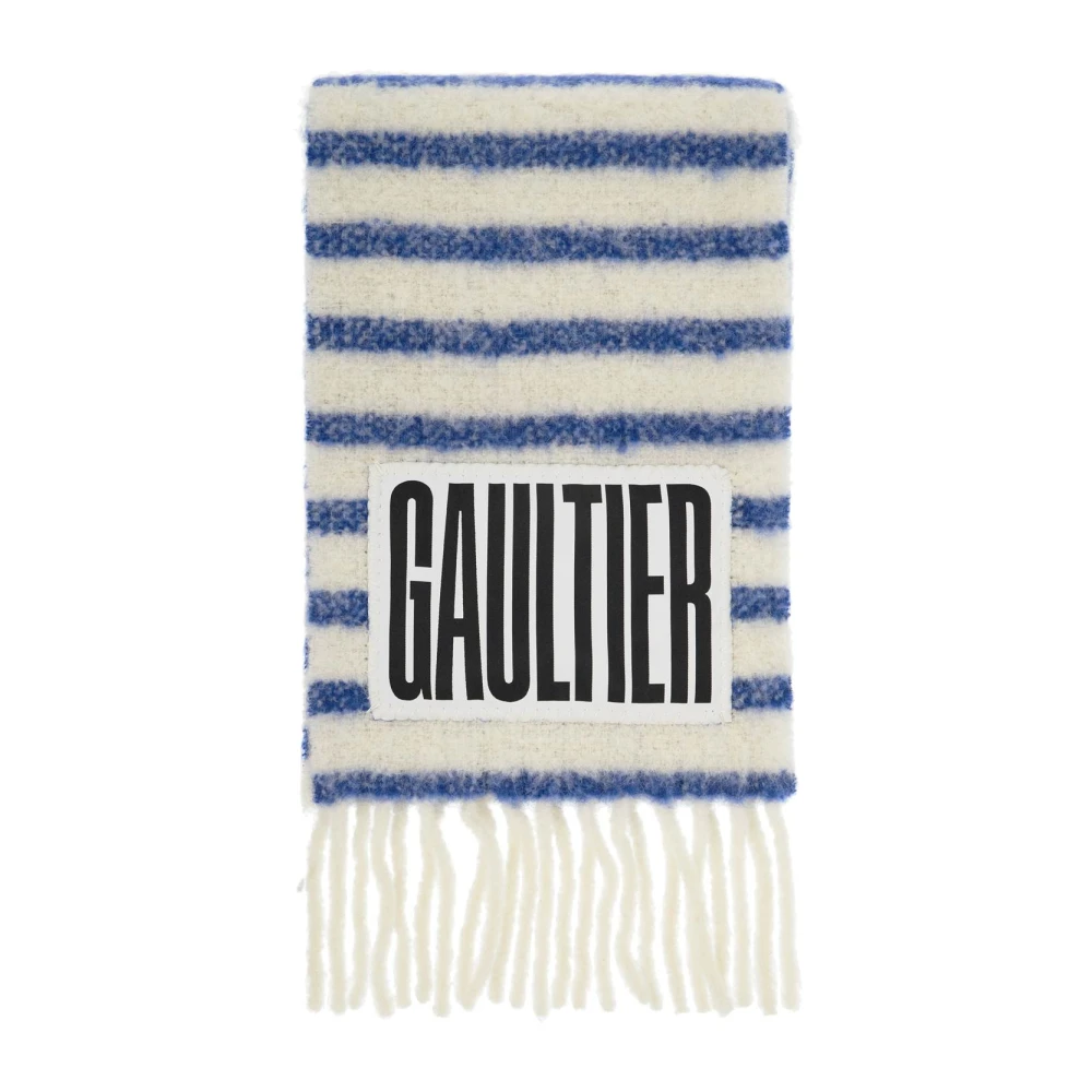 Jean Paul Gaultier Randig Alpacka Blandning Marinière Scarf Multicolor, Dam