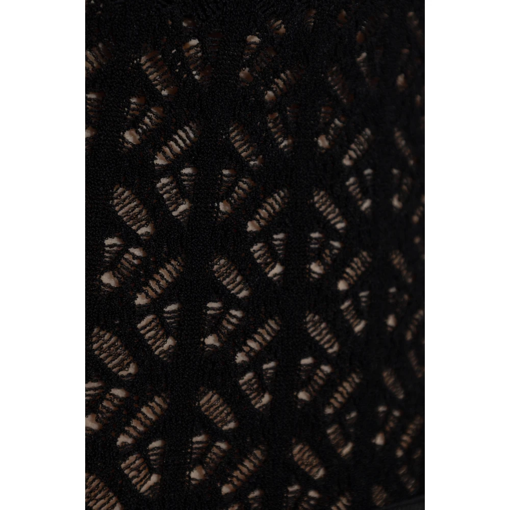 Alaïa Geribbelde bodysuit Black Dames