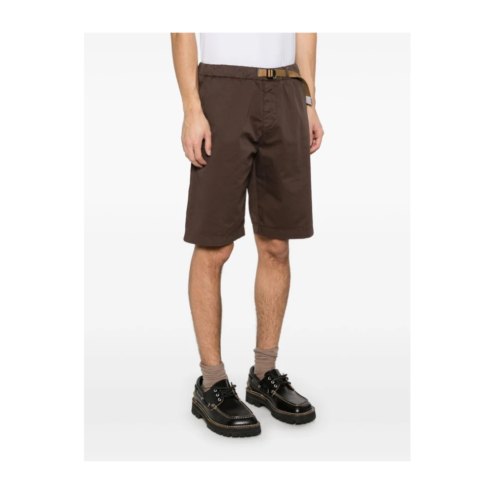White Sand Bruine Elastische Taille Shorts Brown Heren