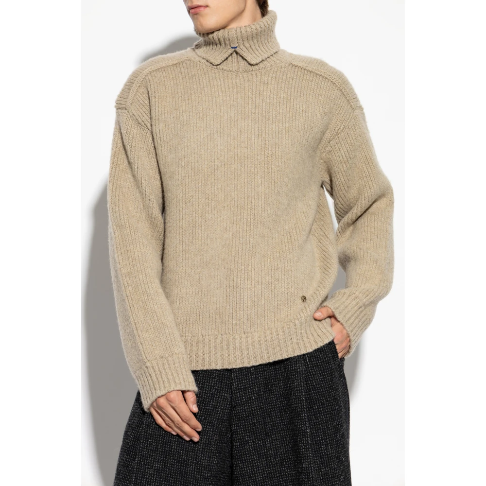 Burberry Wollen Turtleneck Beige Heren