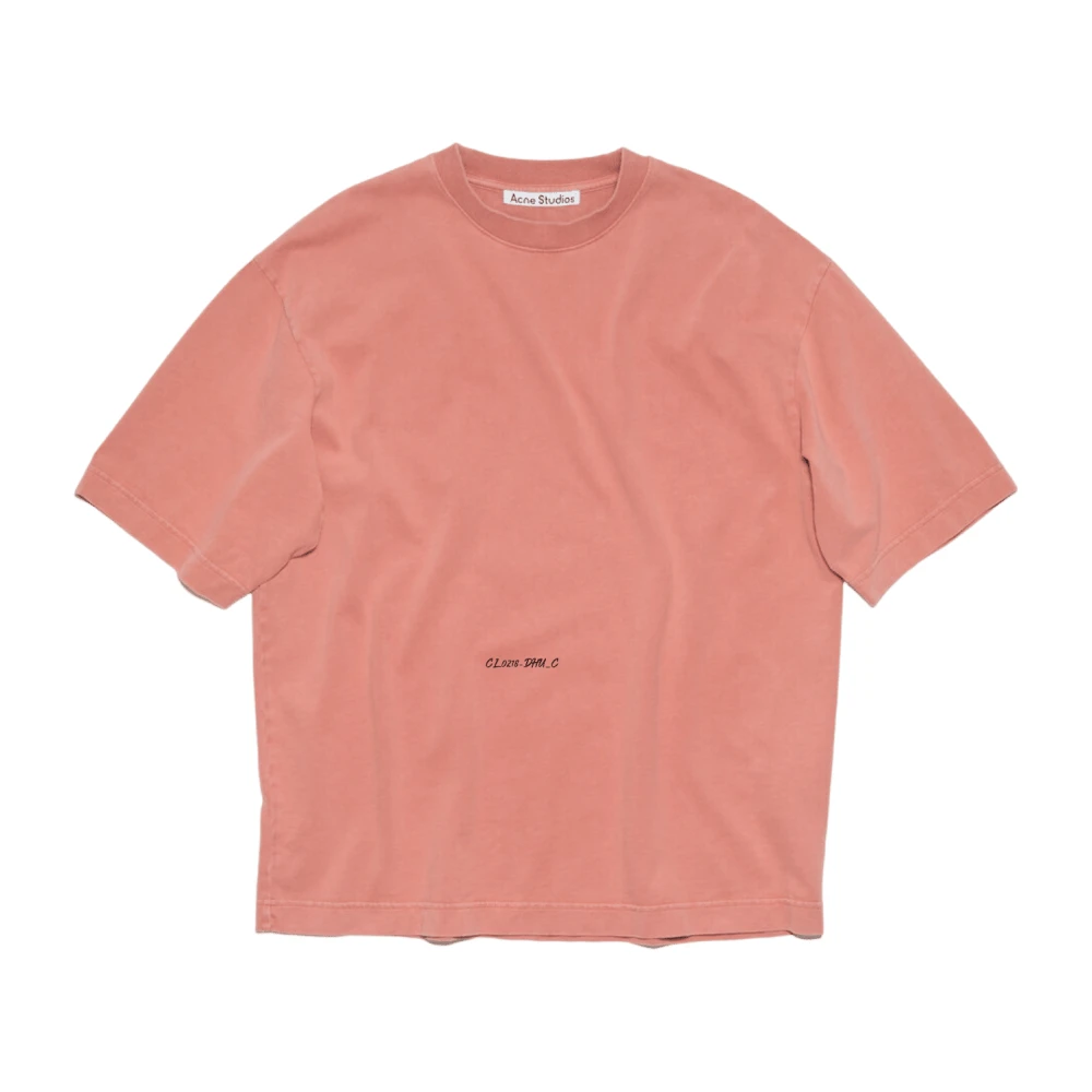 Acne Studios Oversized Rosa T-shirt - Unisex Pink, Herr