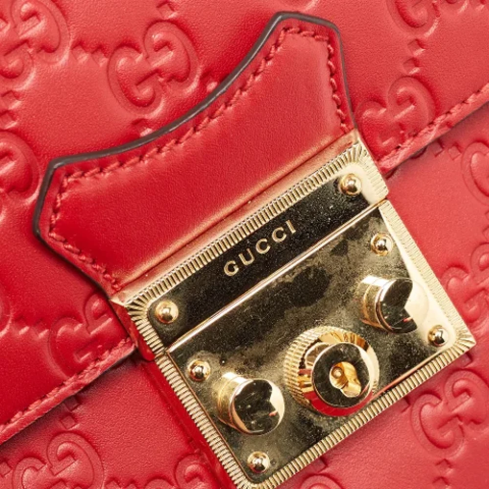 Gucci Vintage Pre-owned Leather backpacks Red Dames