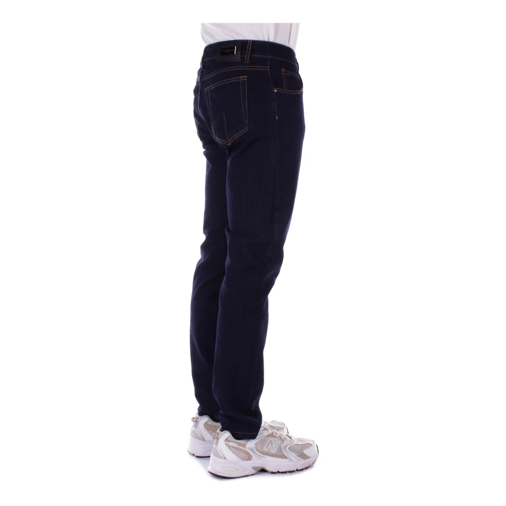 Costume National Heren Jeans met Logo Achterzak Blue Heren