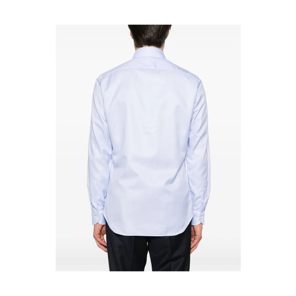 Xacus Lichtblauw Katoenen Overhemd met Knoopsluiting Blue Heren