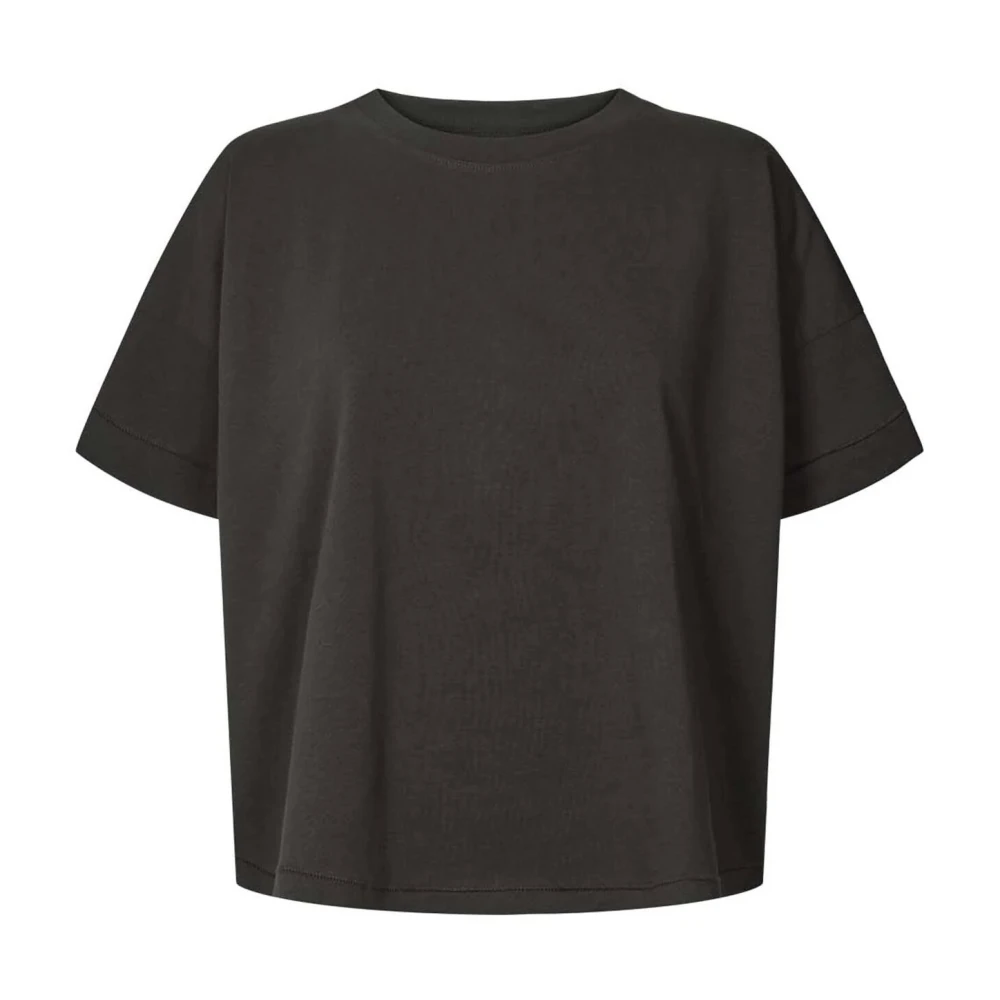Rabens Saloner Zwarte Oversized T-shirt Margot Stijl Black Dames