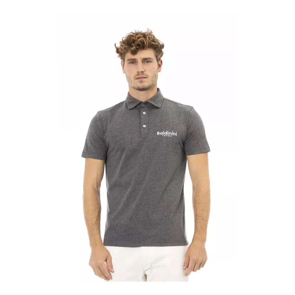 Baldinini Grijze Katoenen Poloshirt Trendy Gray Heren
