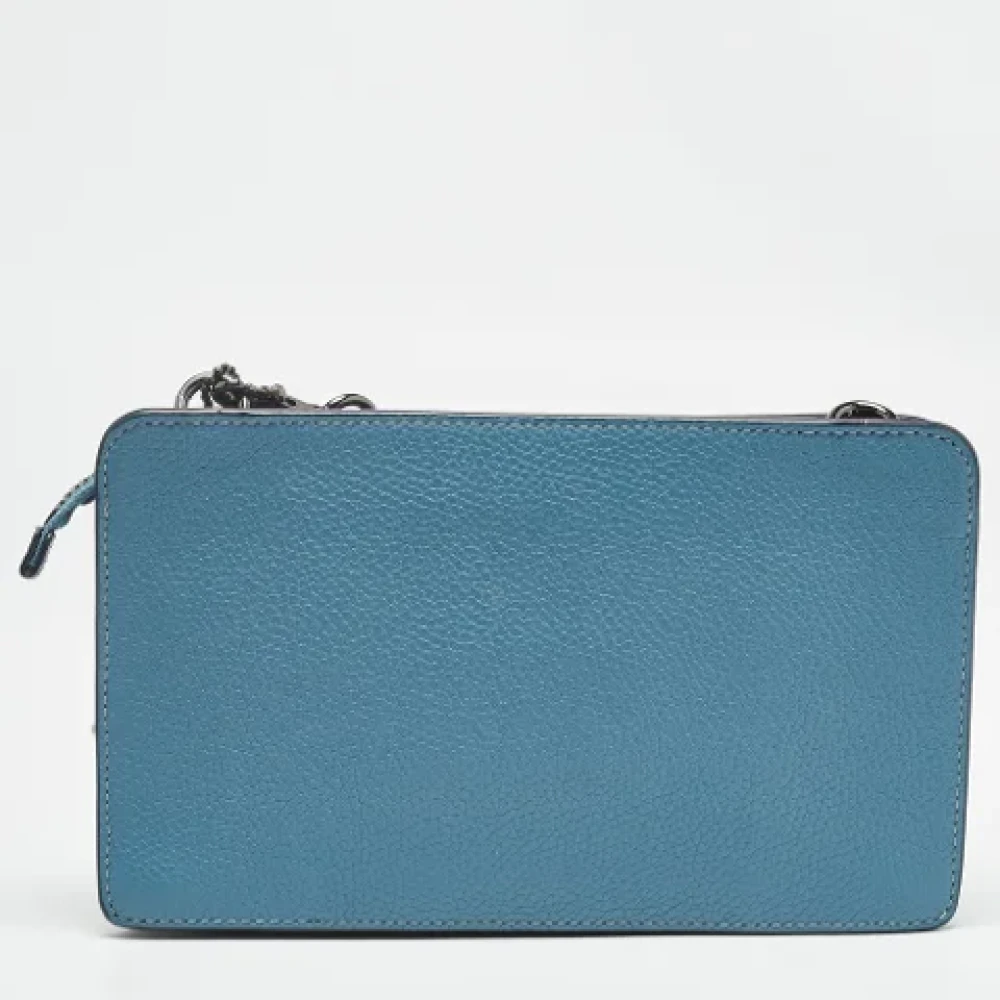 Coach Pre-owned Leather crossbody-bags Blue Dames