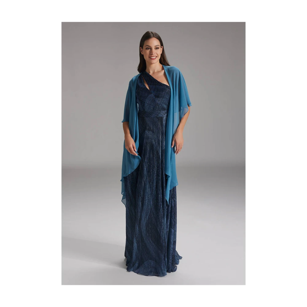 Swing Stijlvolle Cape Jas voor Dames Blue Dames