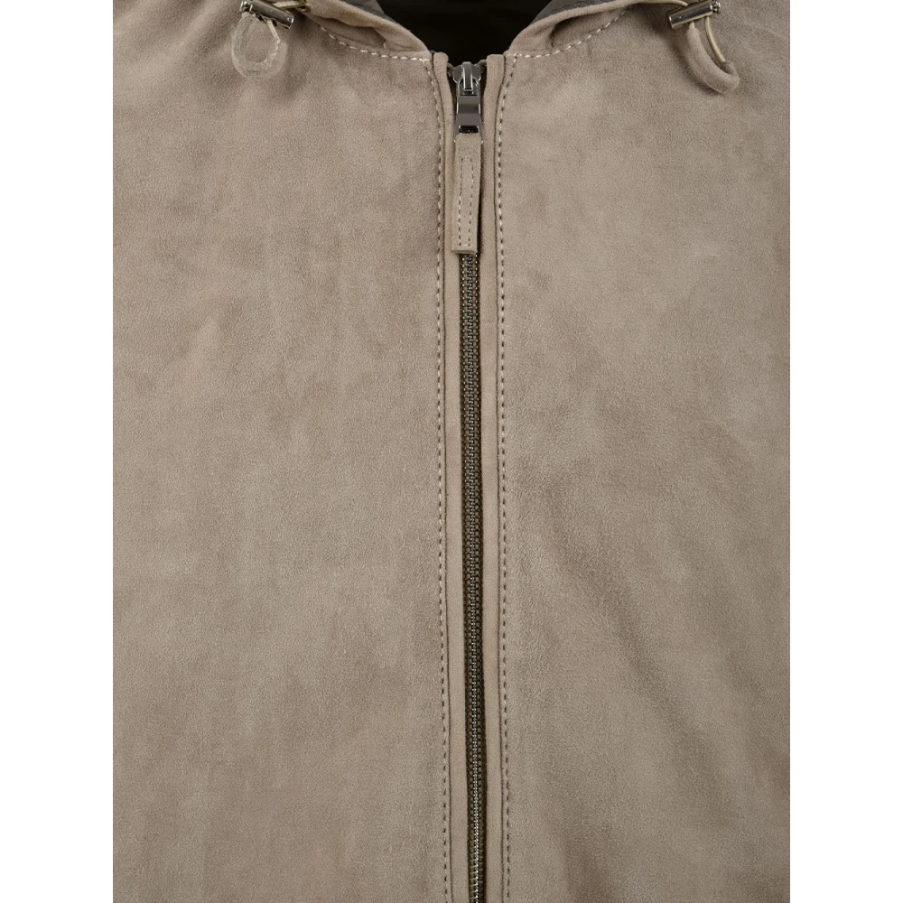 The Jack Leathers Witte Leren Jas Jonah Model Beige Heren