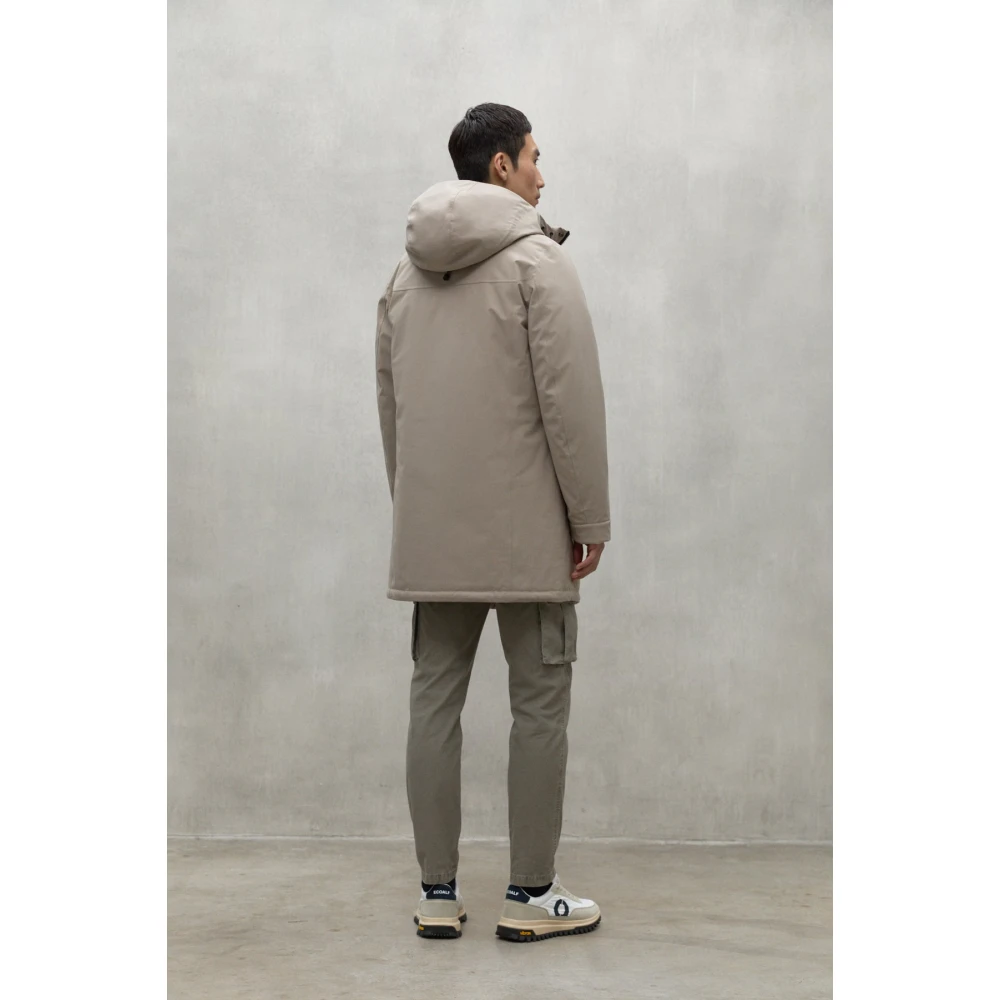 Ecoalf Stijlvolle Donkerzand Jas Beige Dames