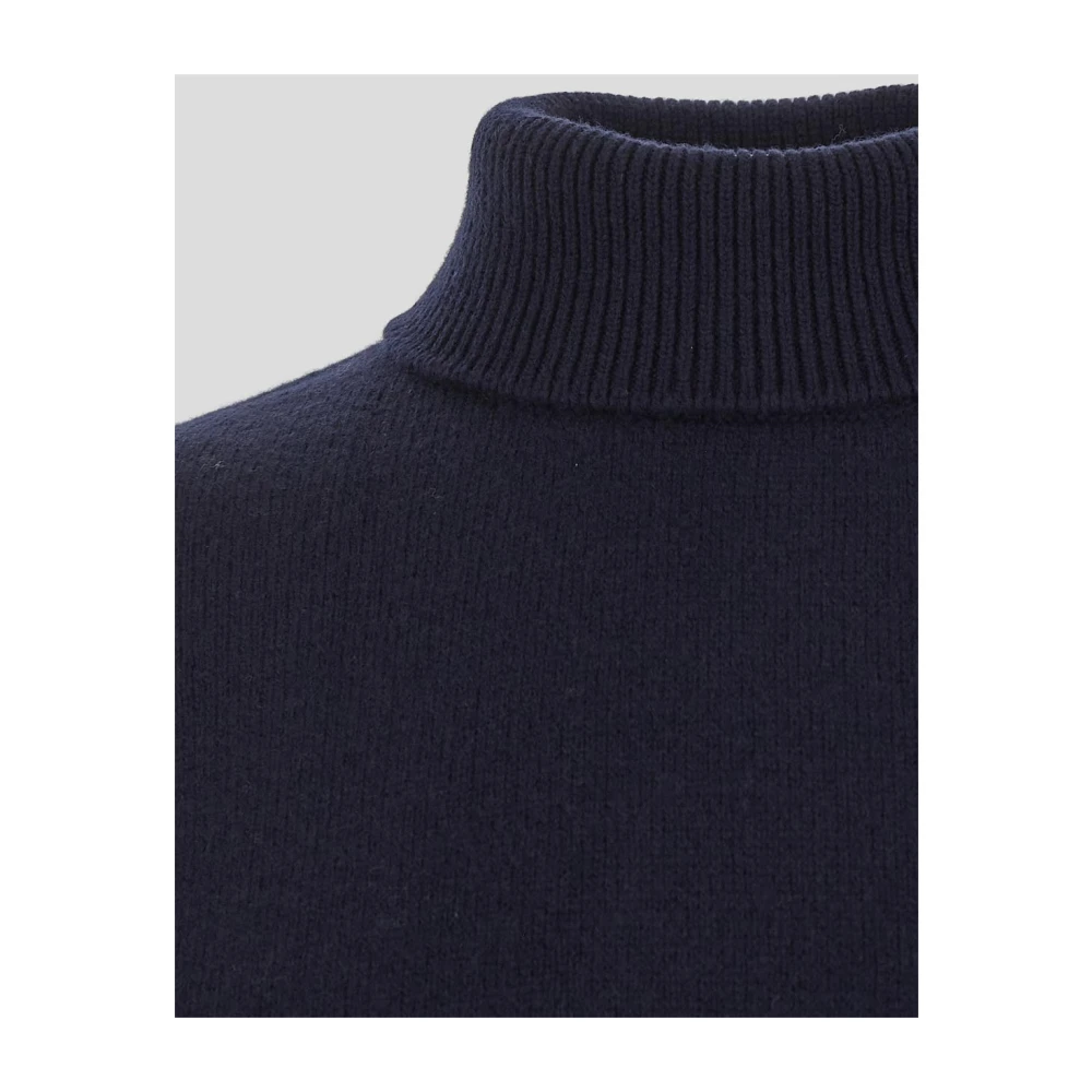 Laneus Wollen Turtleneck Gebreid Blue Heren
