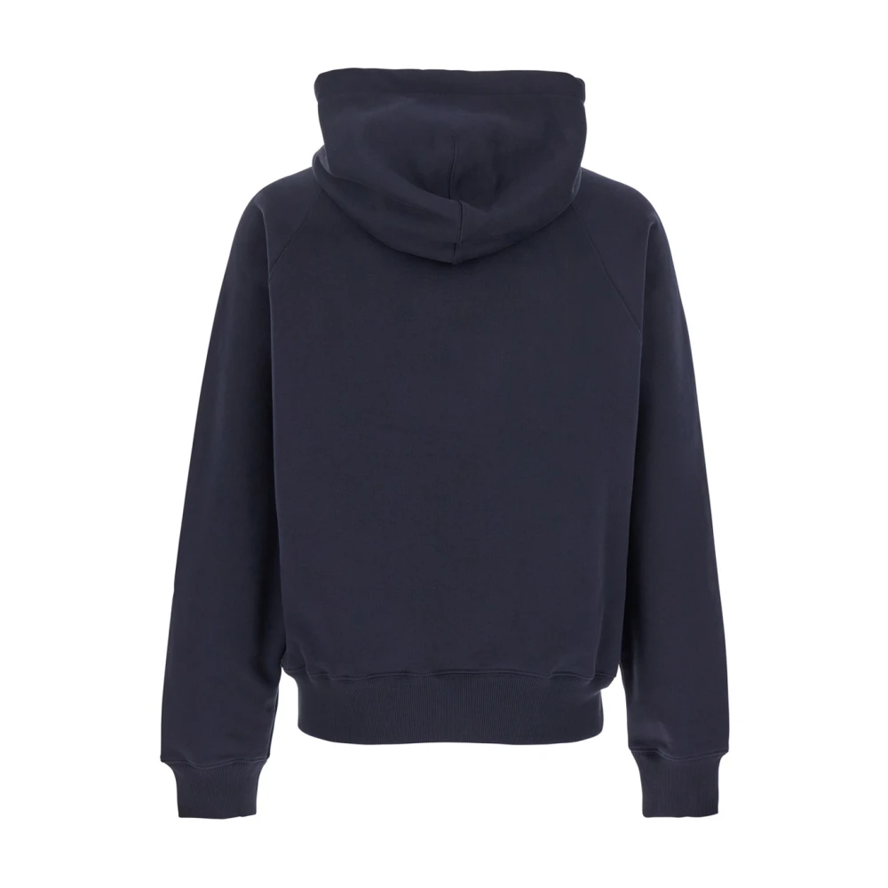 Ami Paris Blauwe hoodie met trekkoord capuchon Blue Heren