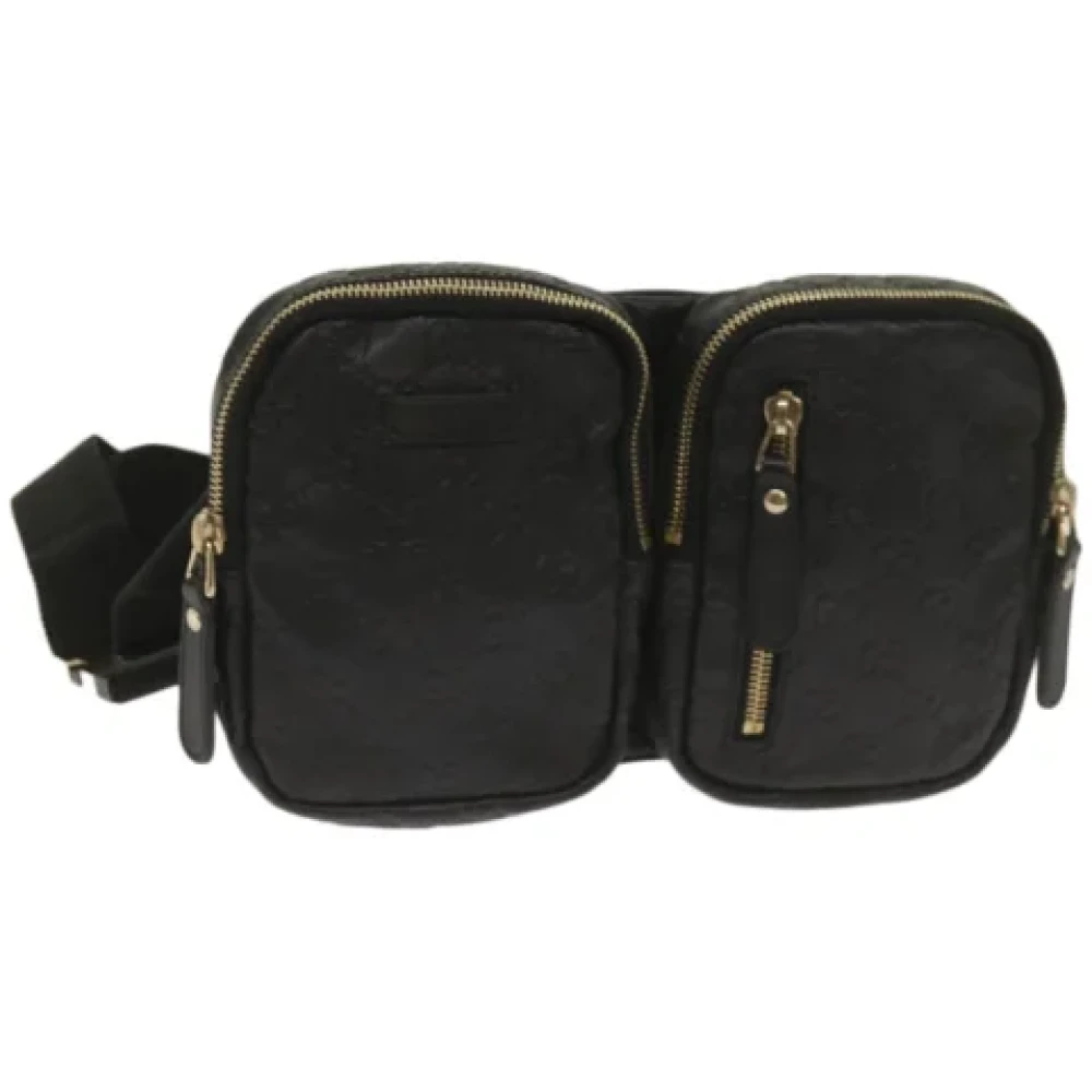 Gucci Vintage Pre-owned Canvas crossbody-bags Black Dames