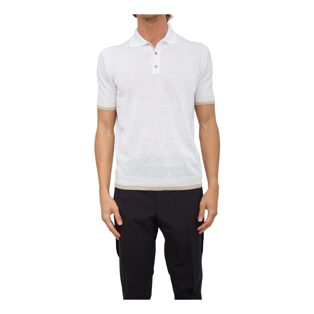 PESERICO Klassieke Polo Shirt White Heren