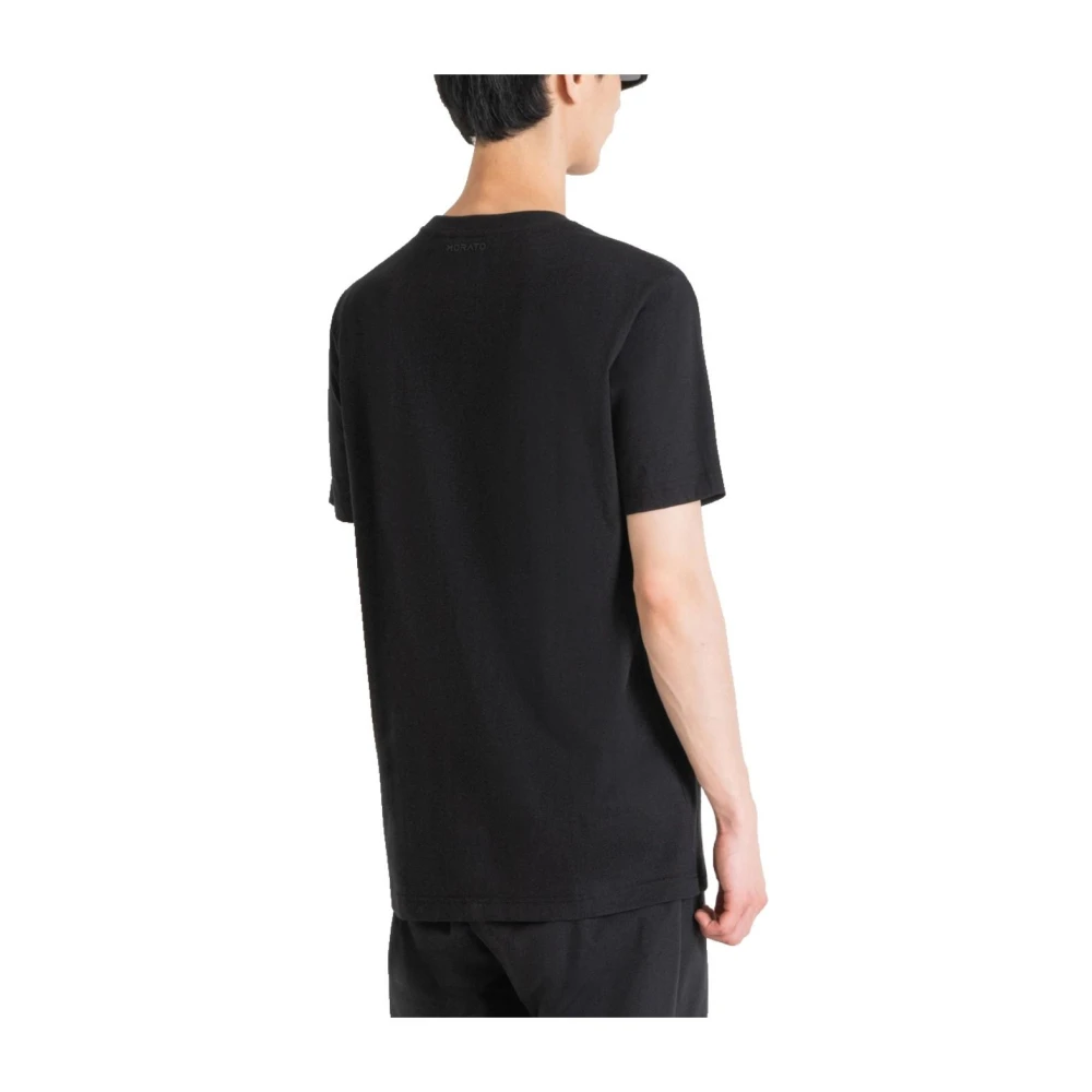Antony Morato T-shirt met schedelprint van katoen Black Heren
