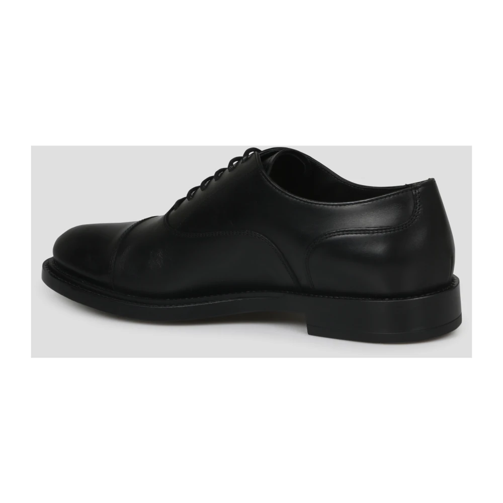 TOD'S Italiaanse leren veterschoenen Black Heren