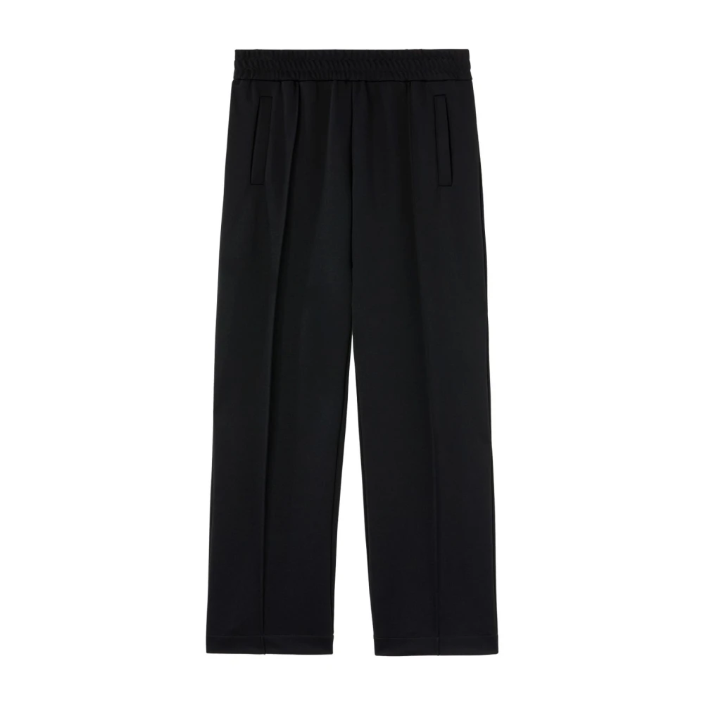 Palm Angels Zwarte Logo Print Broek Black Heren