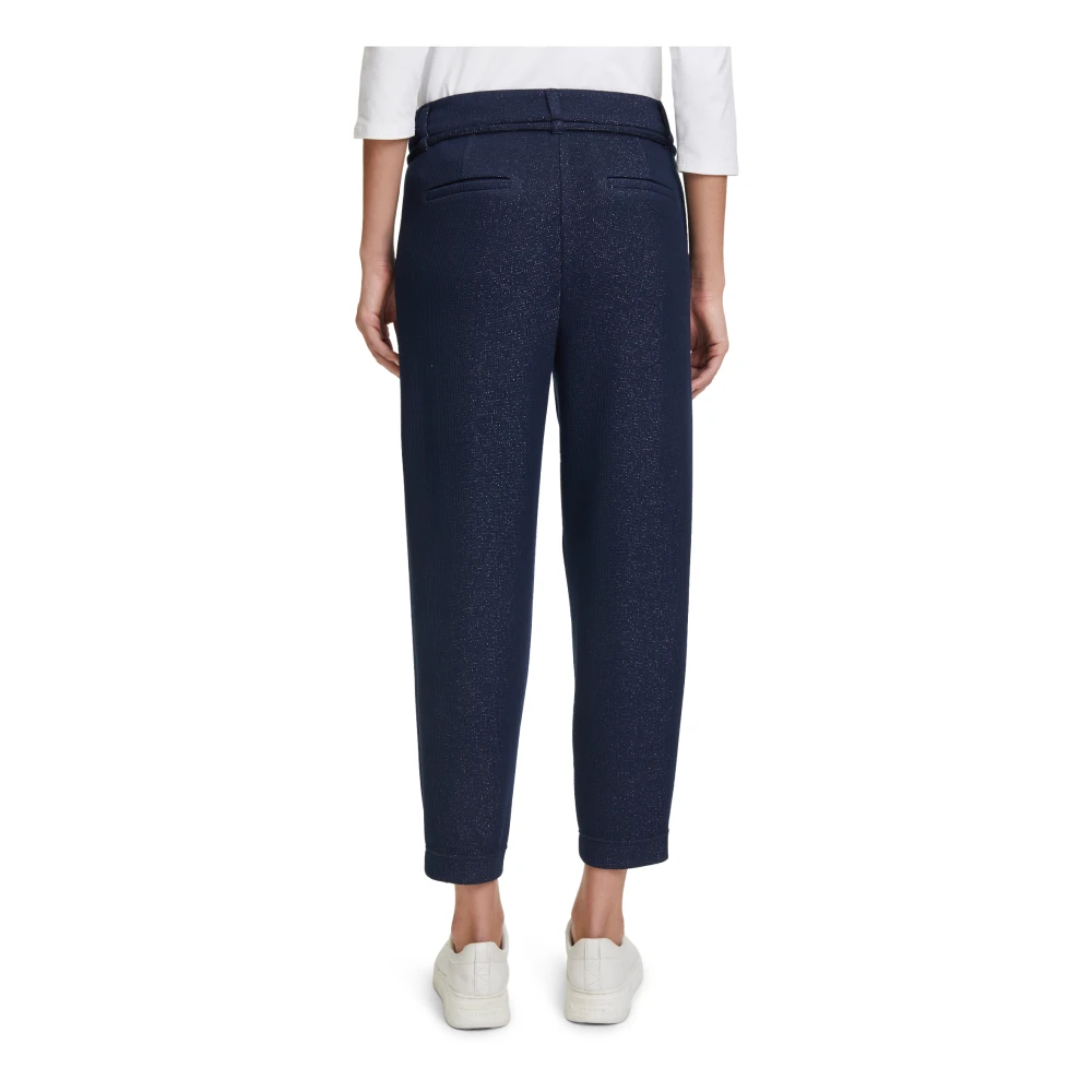 Betty & Co Casual Broek met Riem Blue Dames