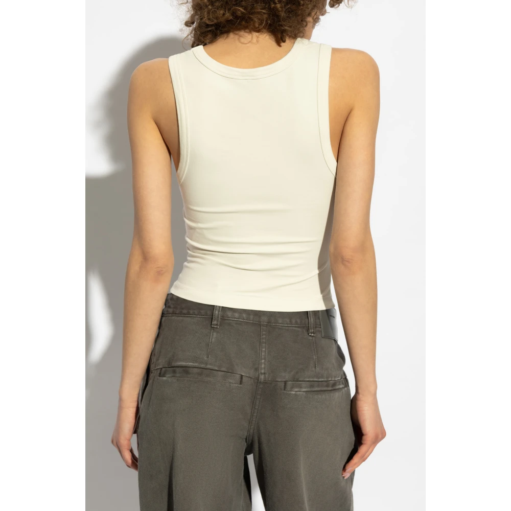 Entire Studios Top Cropped Beige Dames