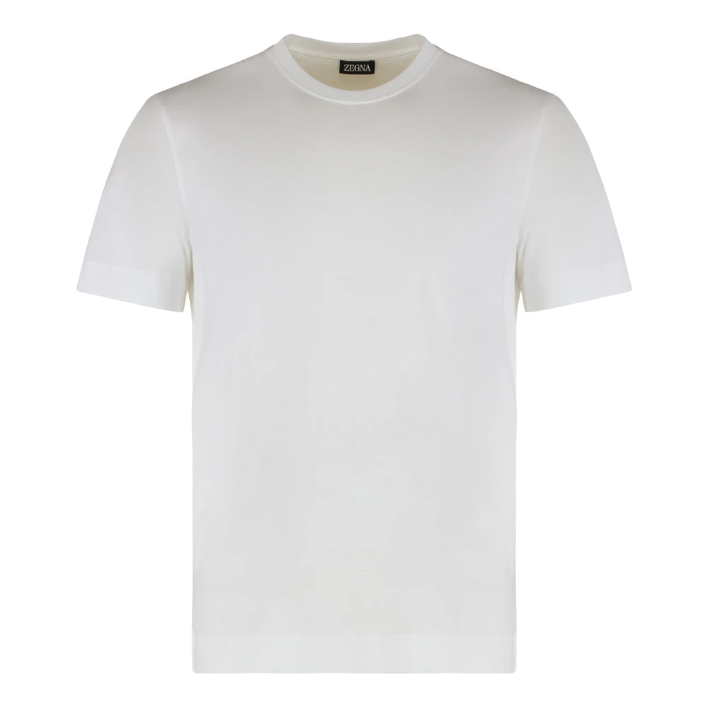 Zegna Men's White T-Shirts, S, Crew Neck T-Shirt