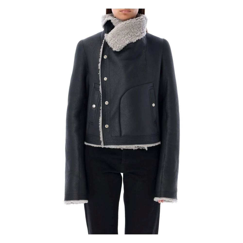 Rick Owens Black Pearl Skirt Classic Bikerjack Black Dames