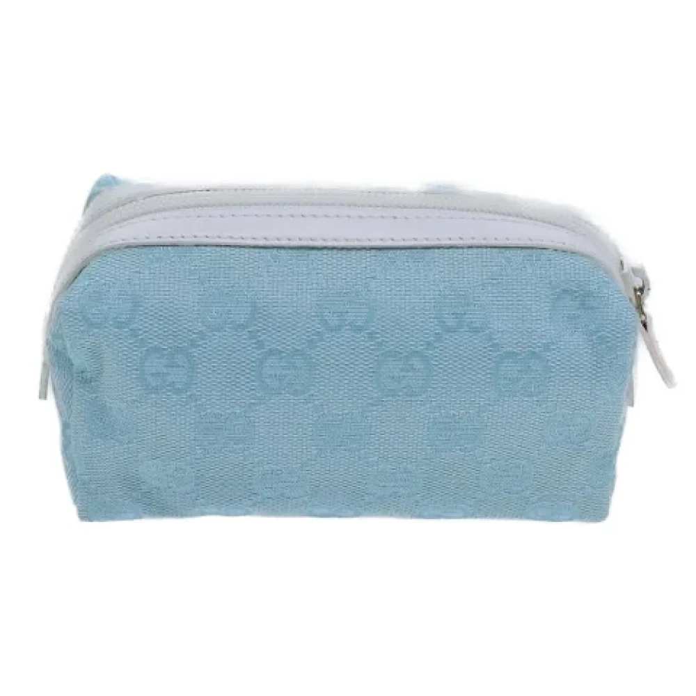 Gucci Vintage Pre-owned Canvas pouches Blue Dames