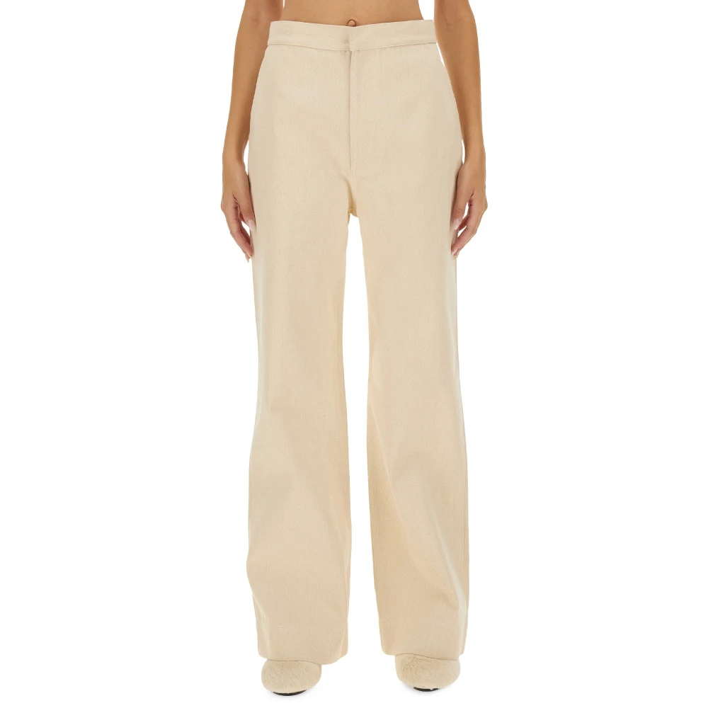 Jil Sander Damen Beige Hosen, Xsgröße: