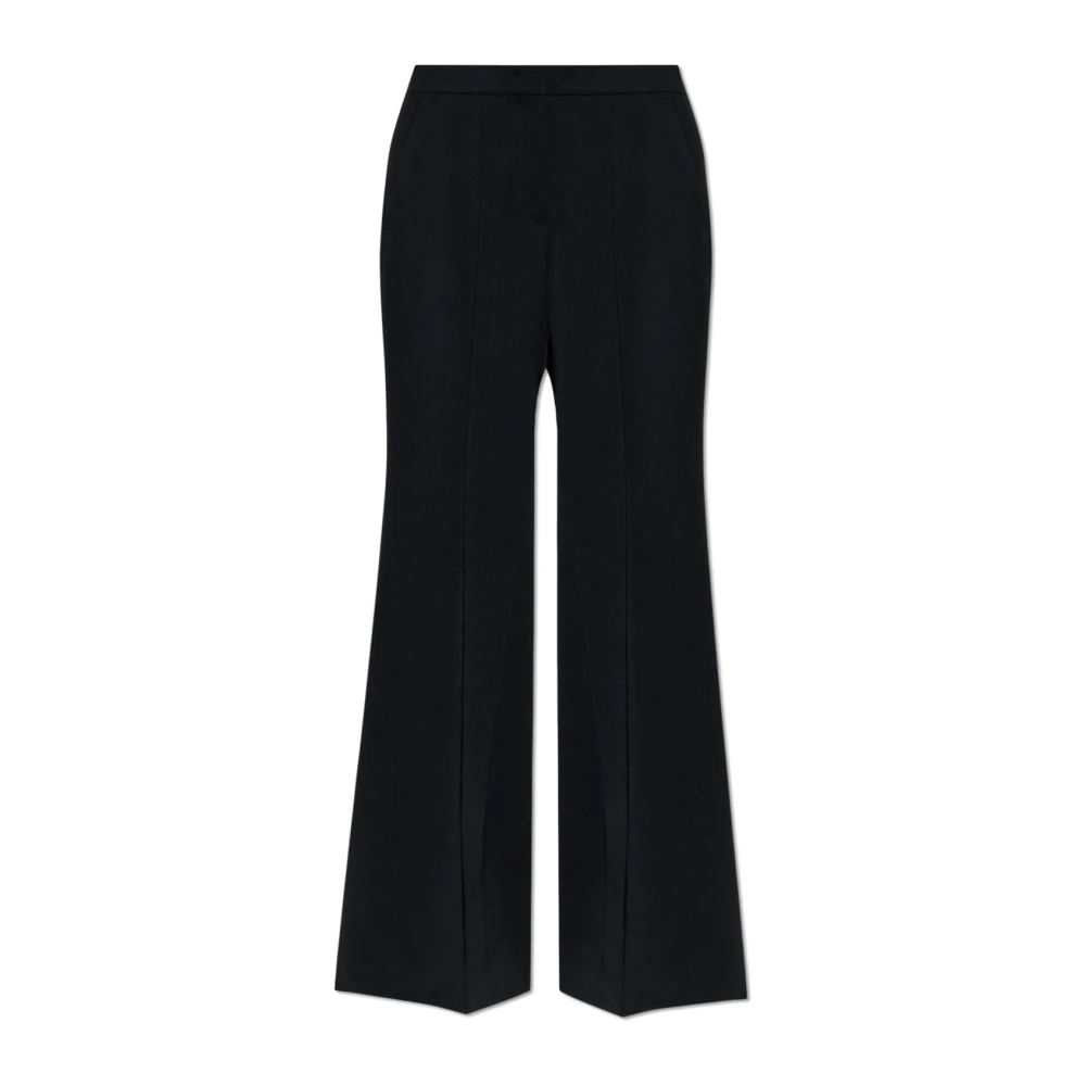 Jil Sander Women's Black Wool Trousers - Wide Trousers - S - Trousers