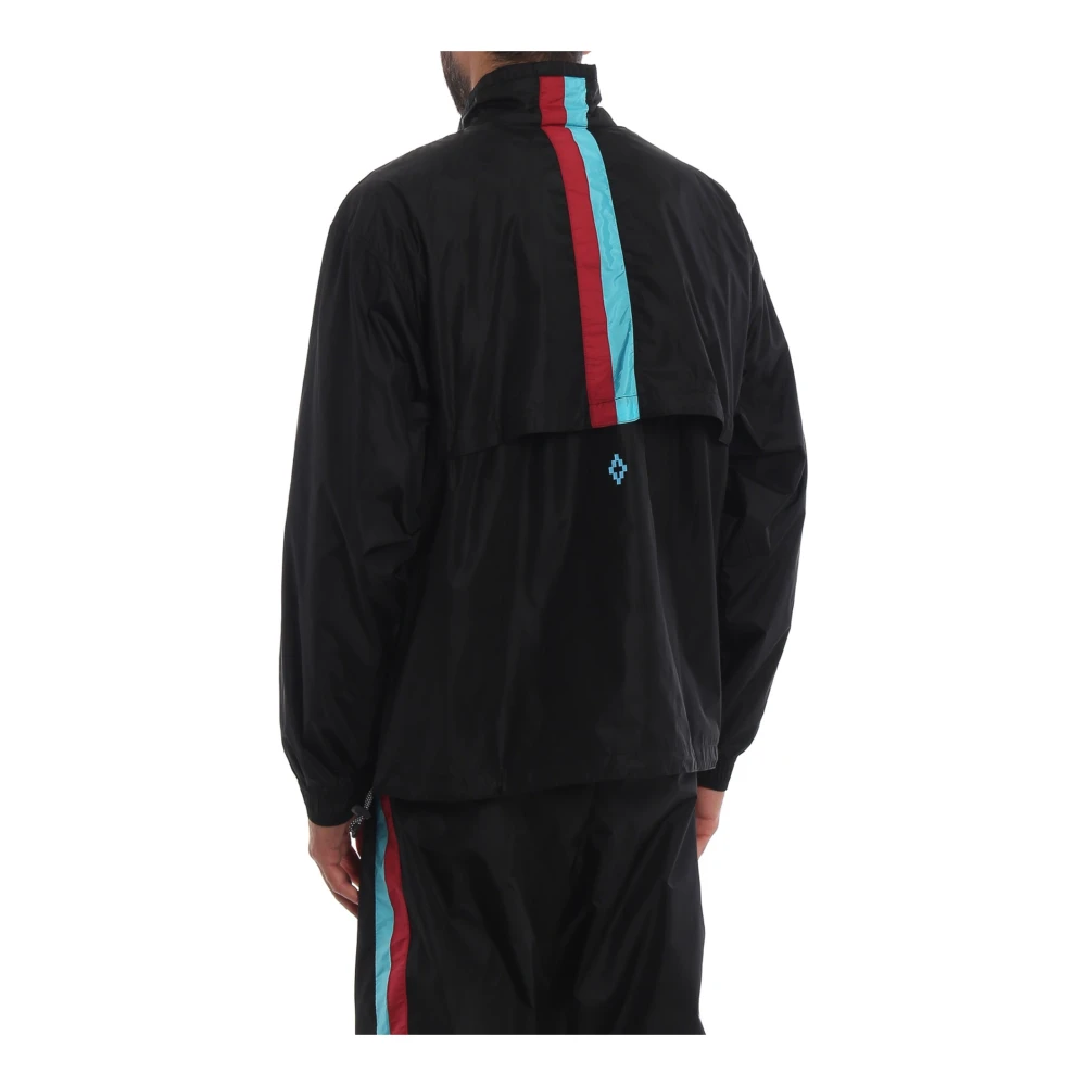 Marcelo Burlon Logo Windbreaker Jas Mannen Black Heren