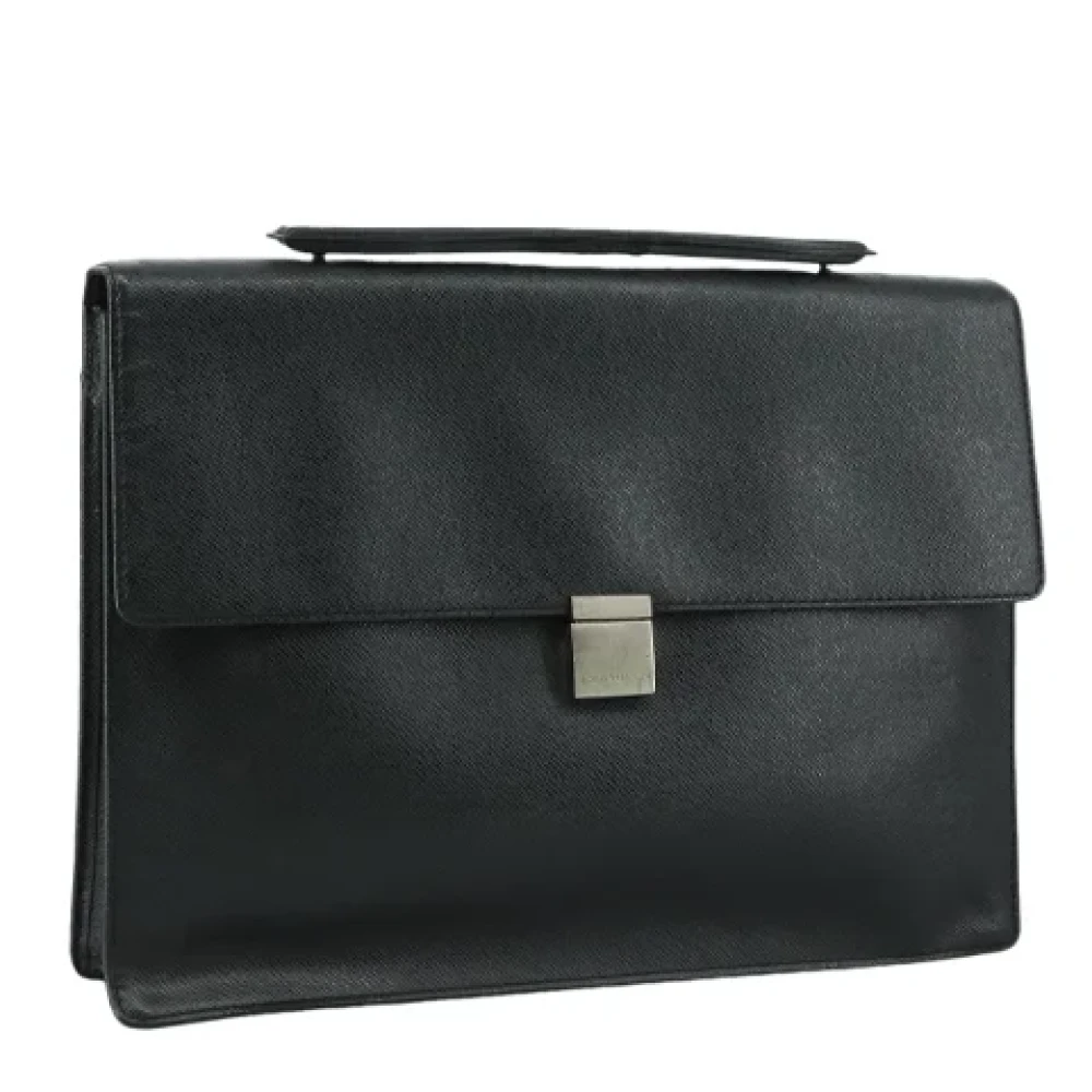 Louis Vuitton Vintage Pre-owned Leather briefcases Black Dames