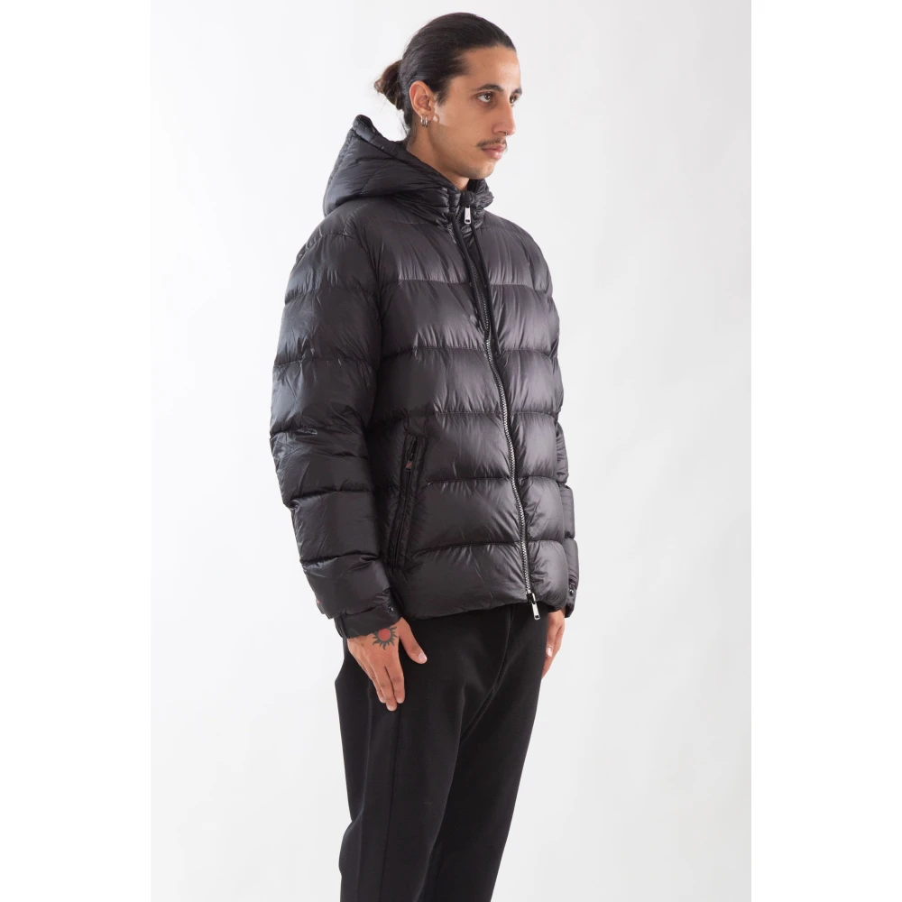Afterlabel Glanzende Hooded Donsjas Black Heren