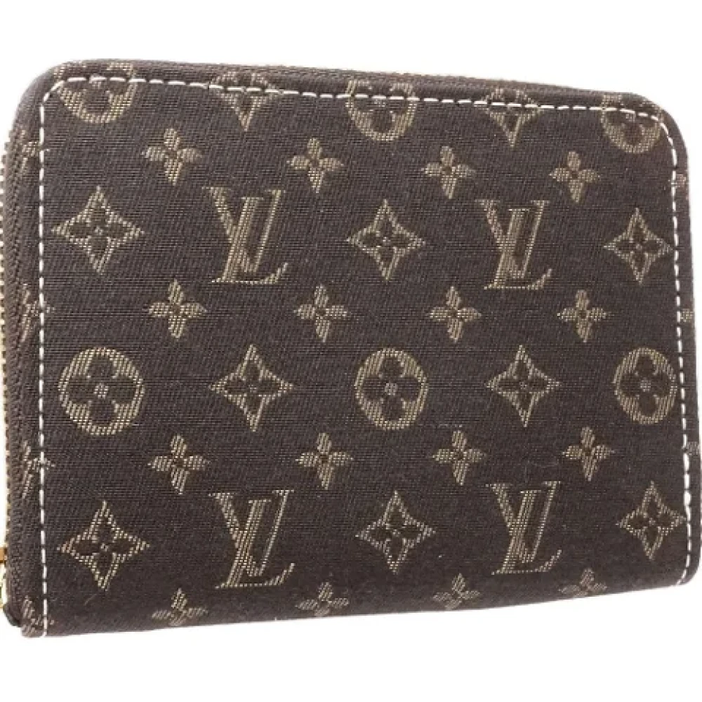 Louis Vuitton Vintage Pre-owned Denim wallets Brown Dames