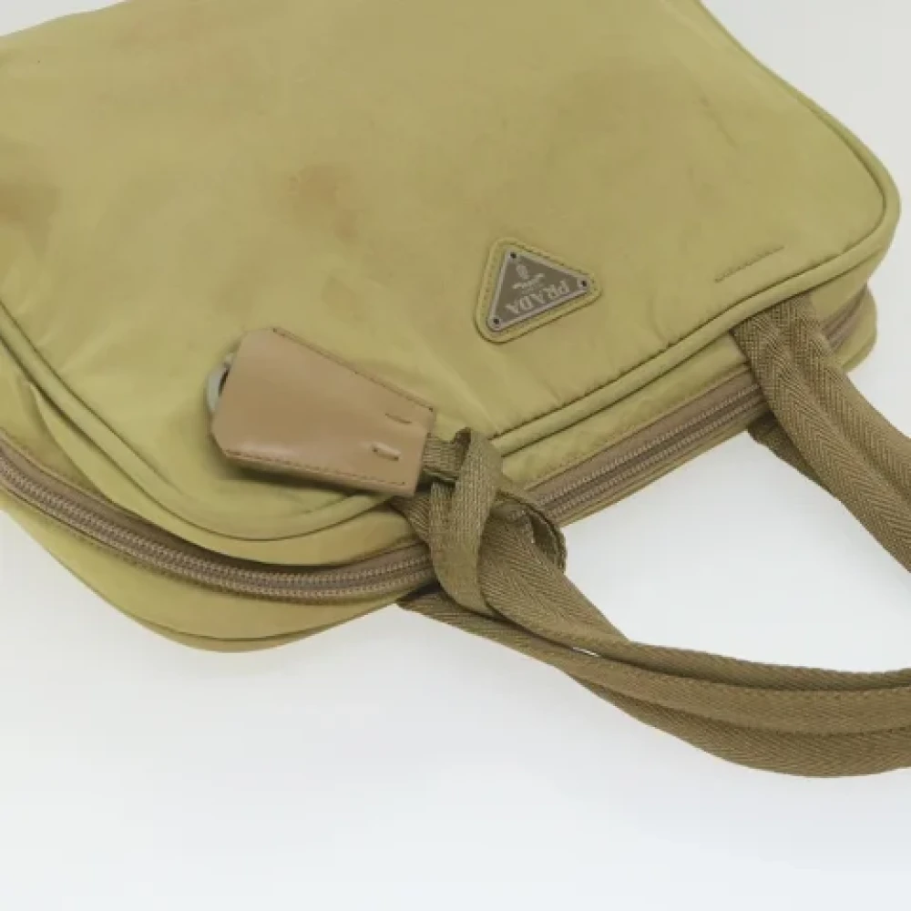 Prada Vintage Pre-owned Fabric prada-bags Beige Dames