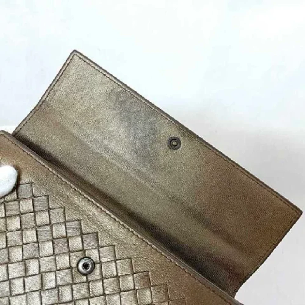 Bottega Veneta Vintage Pre-owned Leather wallets Brown Dames