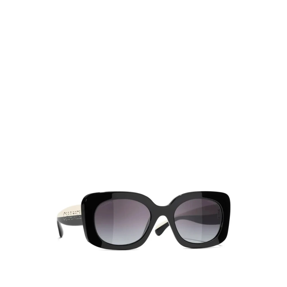 Chanel , Sunglasses, Female, Black, 53 Mm, Square-Frame Acetate Sunglasses