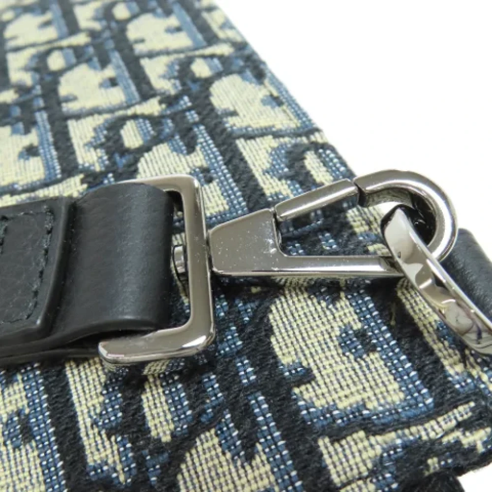 Dior Vintage Pre-owned Canvas clutches Blue Dames