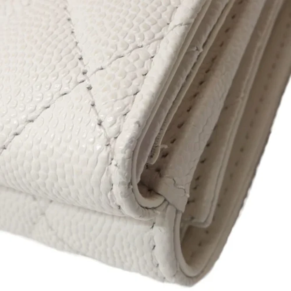Chanel Vintage Pre-owned Leather wallets White Dames