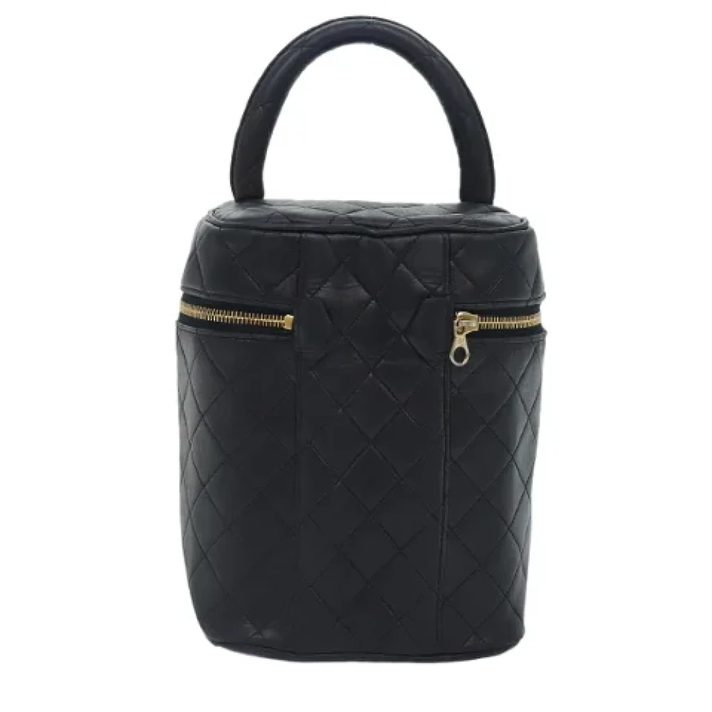 Chanel Vintage Pre-owned Leather pouches Black Dames