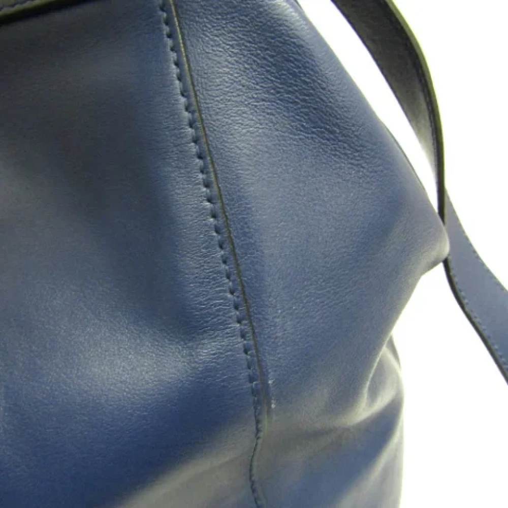 Prada Vintage Pre-owned Leather shoulder-bags Blue Dames