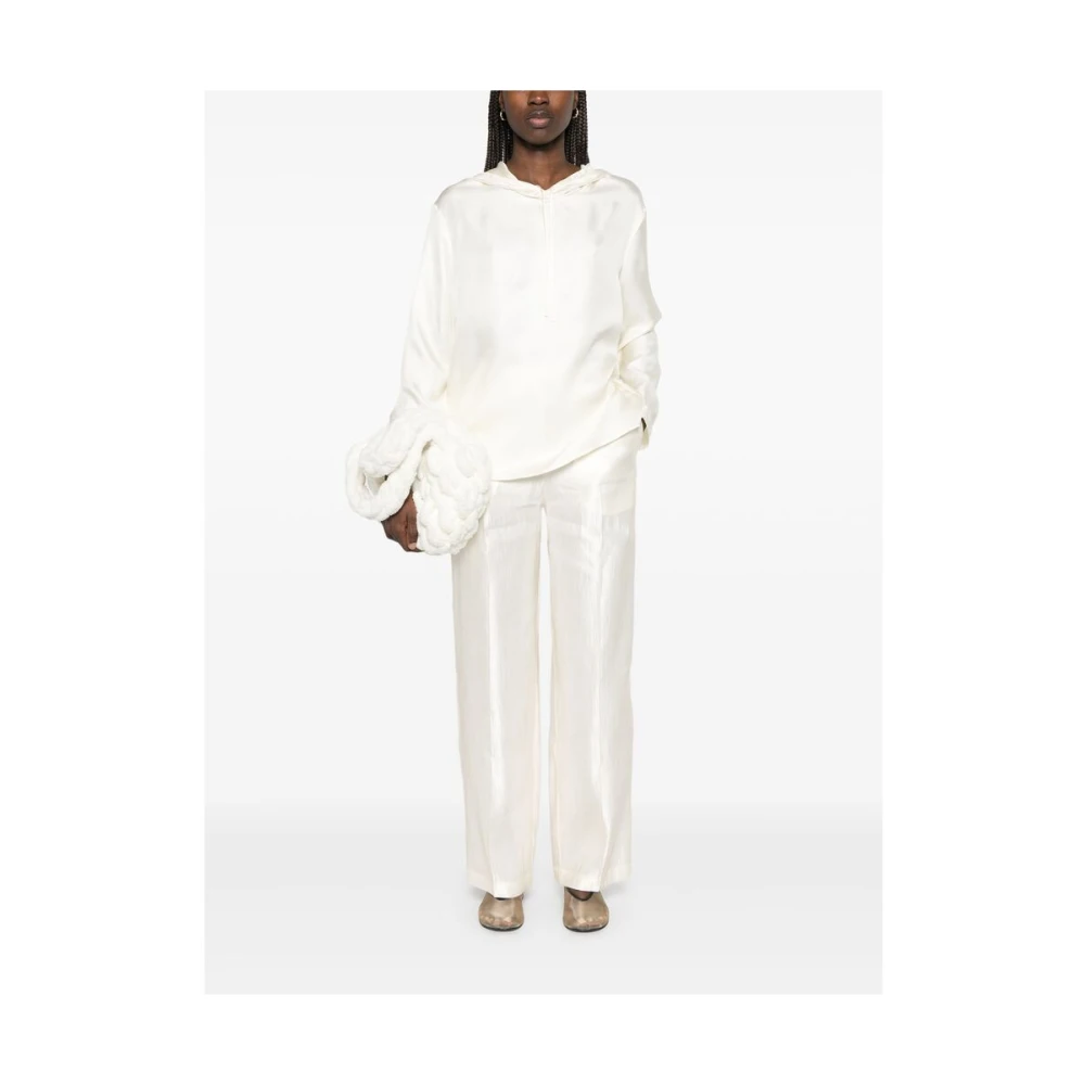 Loulou Studio Beige Hoodie Lange Mouwen White Dames