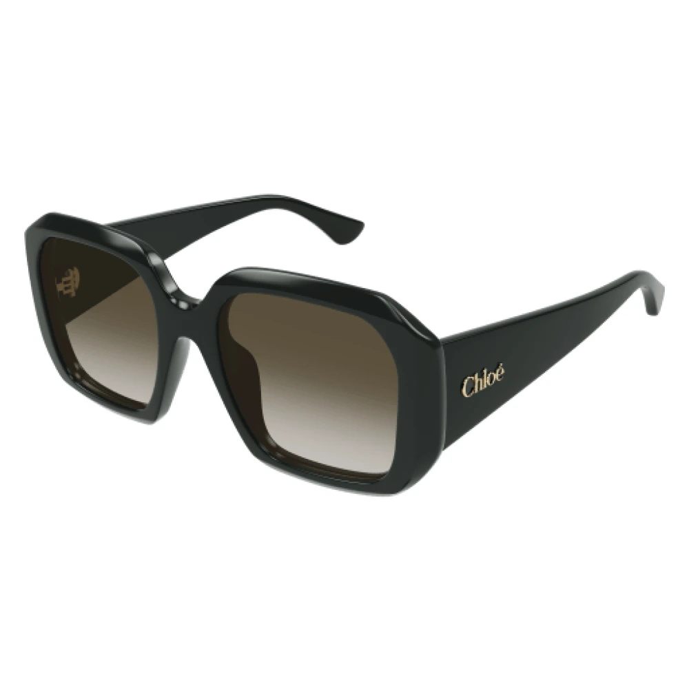 Chloé Donna Verde Ch0300s 003 Occhiali Da Sole Acetato Squadrata - Immagine 2