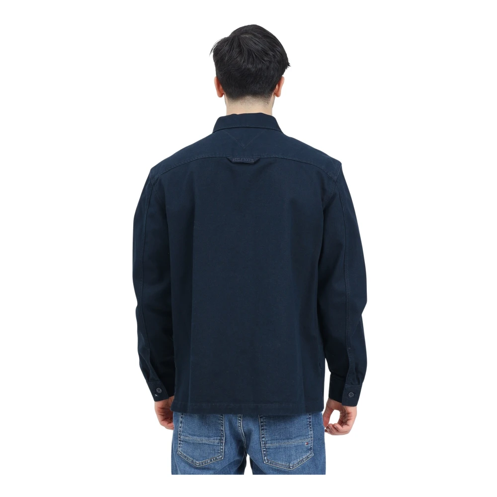 Tommy Hilfiger Blauwe Denim Overhemd met Lange Mouwen Blue Heren