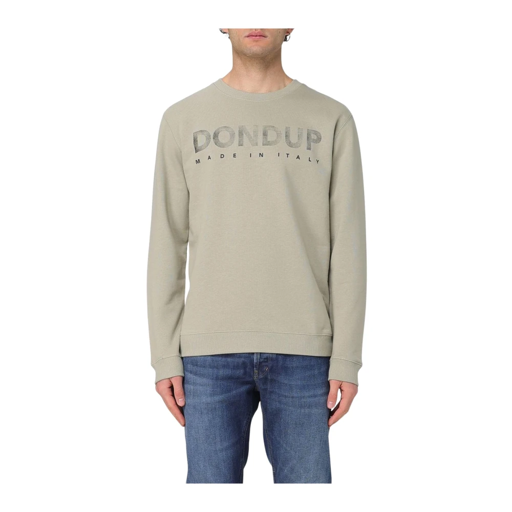 Dondup Men's Green Sweatshirts, L, Crew Neck Sweatshirt