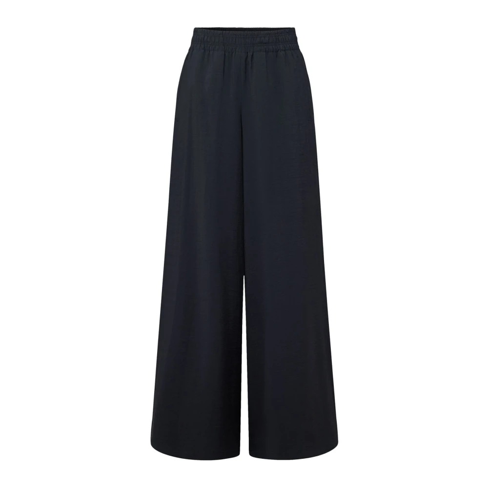 Drykorn Women's Black Ceiling Palazzo Modal Trousers - Wide Trousers - W28 L32 - Trousers