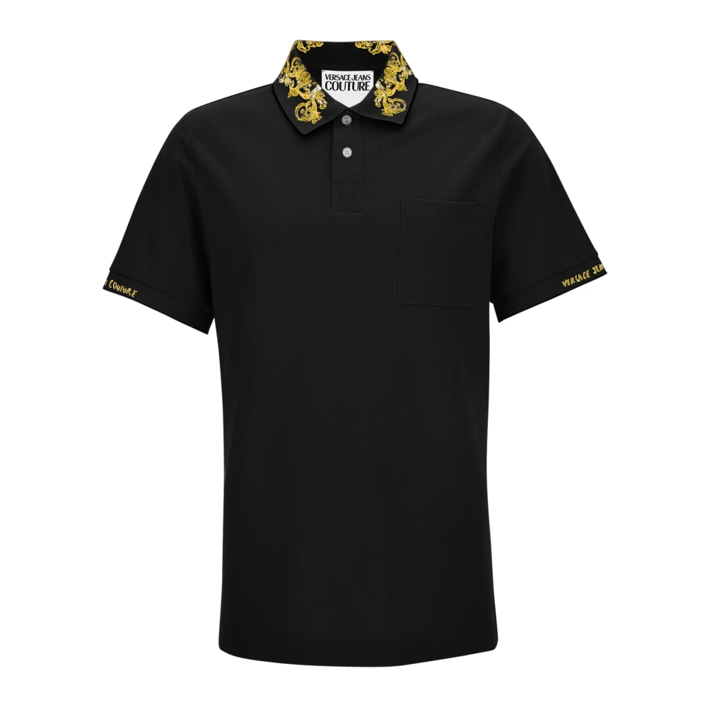 Versace Jeans Couture Homme Noir Tops, Taille: Xl Polo Piqué