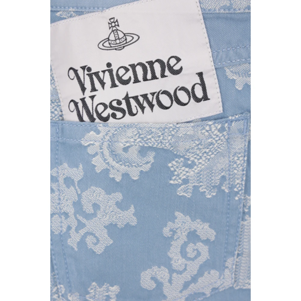 Vivienne Westwood Jacquard Archief Motief Rok Blue Dames