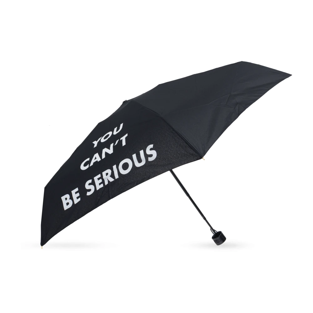 Moschino Paraplu met logo Black Unisex