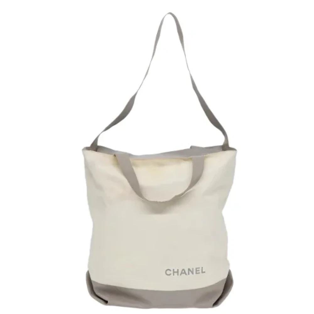 Chanel Vintage Pre-owned Canvas totes White Dames