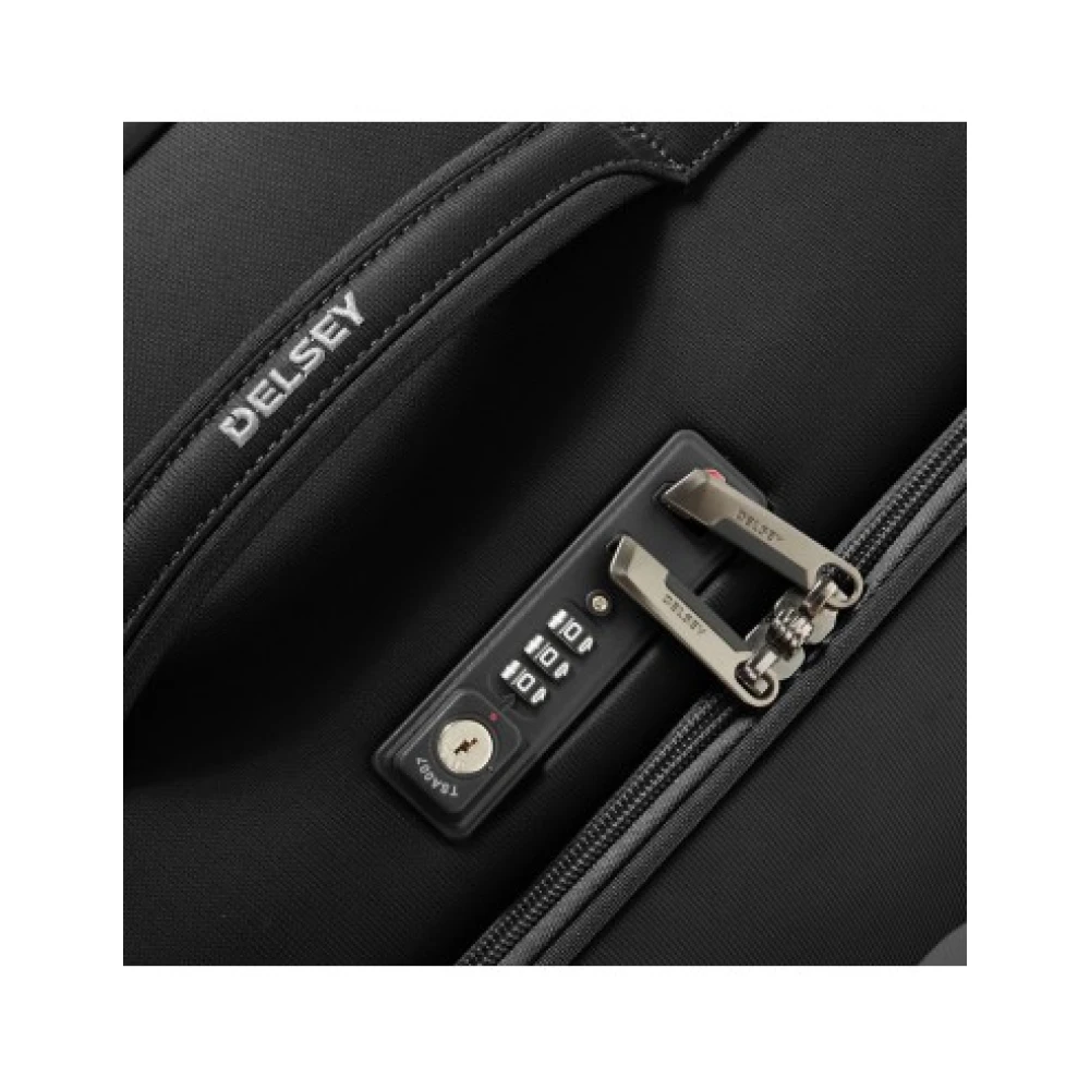 Delsey 55cm Polyester Koffer met TSA-slot Black Unisex